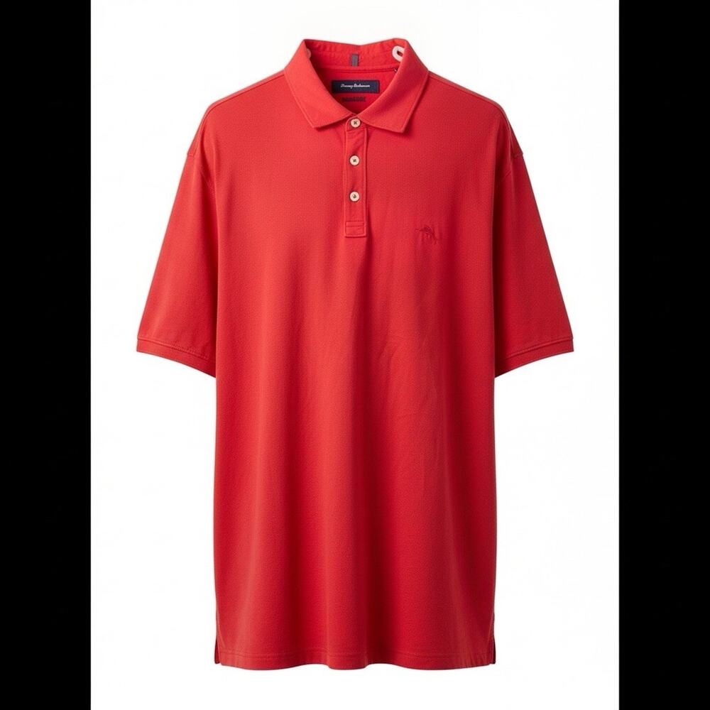 NWOT Tommy Bahama Mens Island Zone Polo Red Collared Short Sleeve Shirt XL